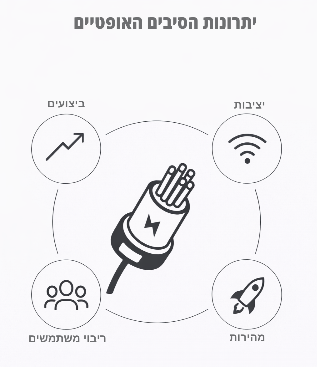 יתרונות סיבים אופטיים